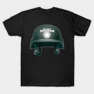 Military Vet helmet T-Shirt